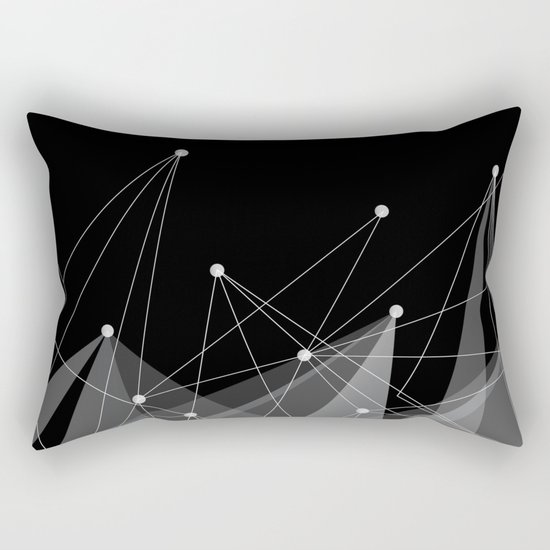 Black fractals Rectangular Pillow