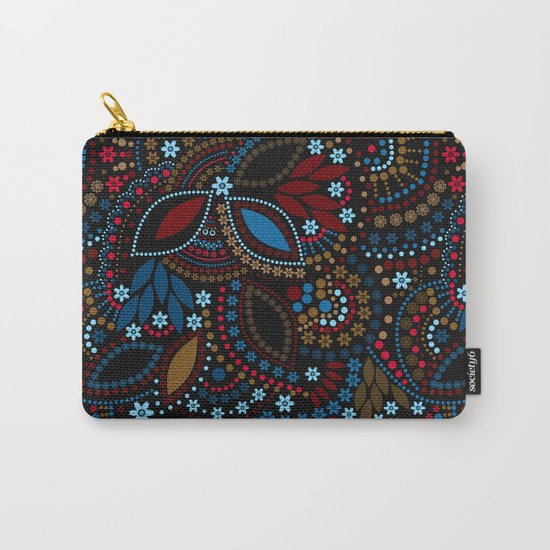Scattering beads . Black background Country . Carry-All Pouch
