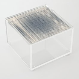 Sloane Grid Sun - blue gray grid art, grid pillow, home decor, painterly, sunshine, boho art, bohemian Acrylic Box