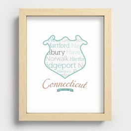 Connecticut Poster Recessed Framed Print