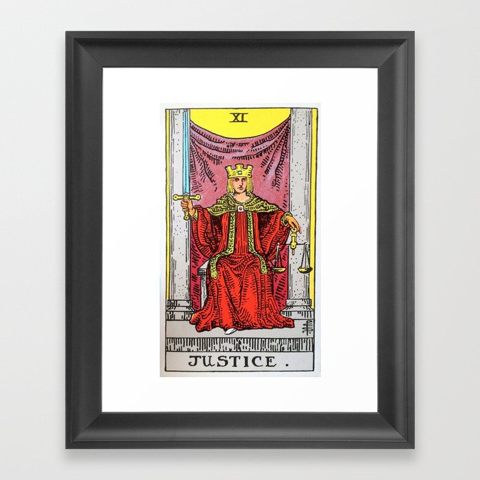 Justice Tarot Framed Art Print