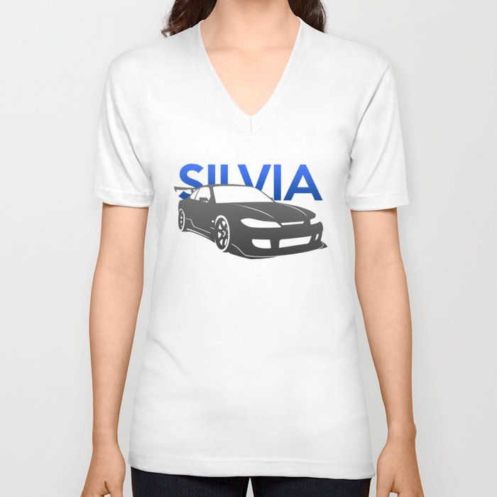Nissan Silvia S15 V Neck T Shirt by Vehicle Society6