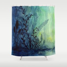 Underwater Ocean Foliage Shower Curtain
