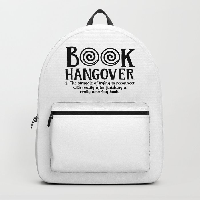 Funny Book Hangover Definition Backpack