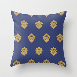 Free Marches (Blue) Throw Pillow