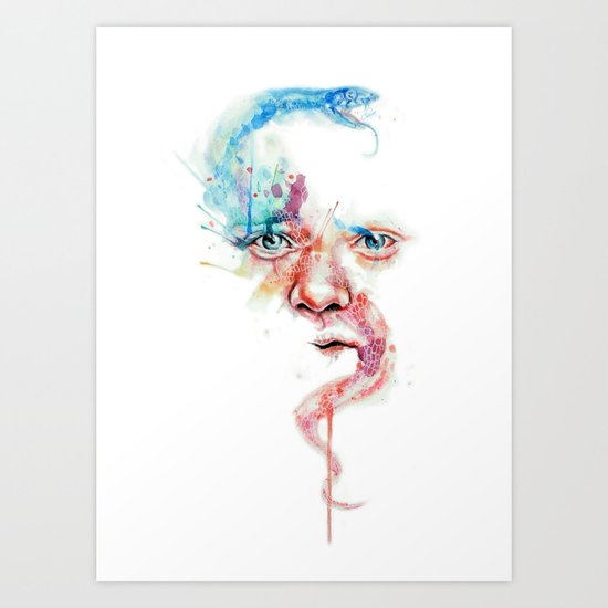 Hippocrates face Art Print
