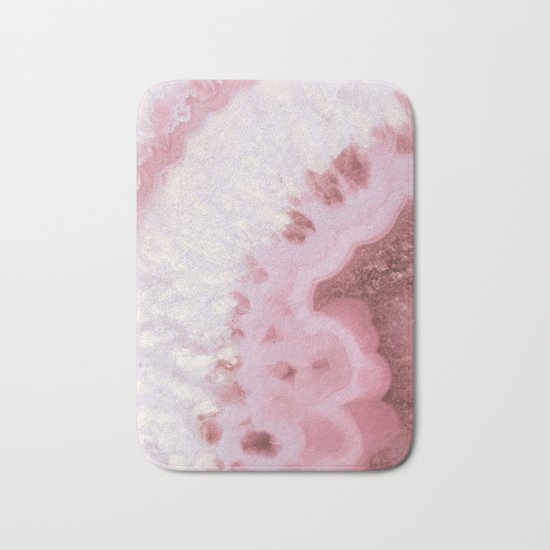 Millennial Pink Agate Bath Mat