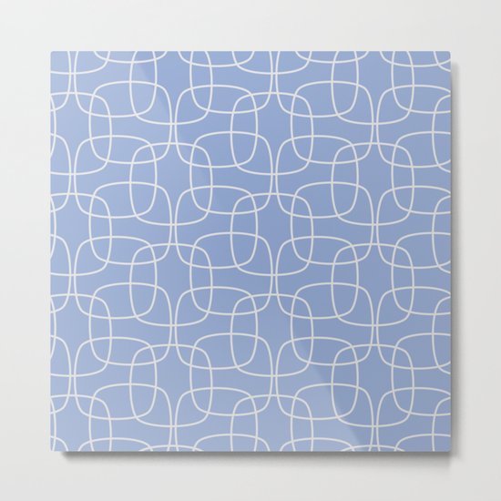 Square Pattern Serenity Metal Print