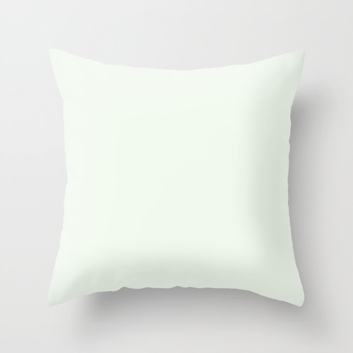 Behr Unwind Soft Pastel Green Gr W05 Solid Color Throw Pillow By