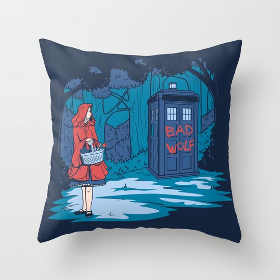 Big Bad Wolf Throw Pillow