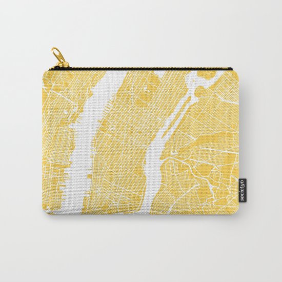 Manhattan map yellow Carry-All Pouch