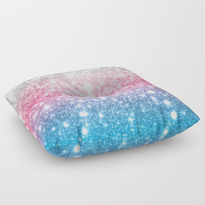 Galaxy Sparkle Stars Cotton Candy Floor Pillow By Vintageappeal623