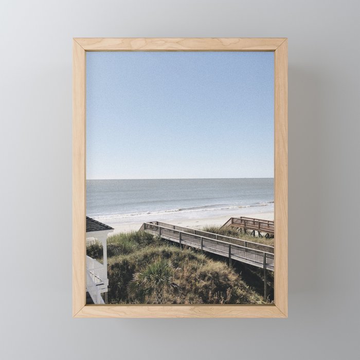 Ocean Isle Beach Piers North Carolina Framed Mini Art Print