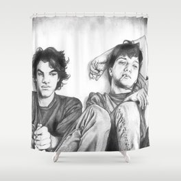 Gene & Dean Ween Graphite Drawing Shower Curtain