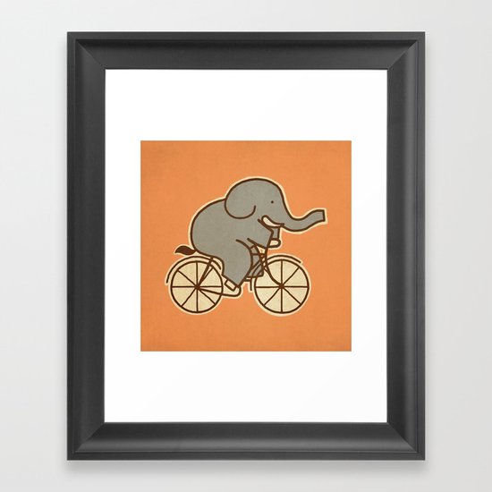 Elephant Cycle Framed Art Print