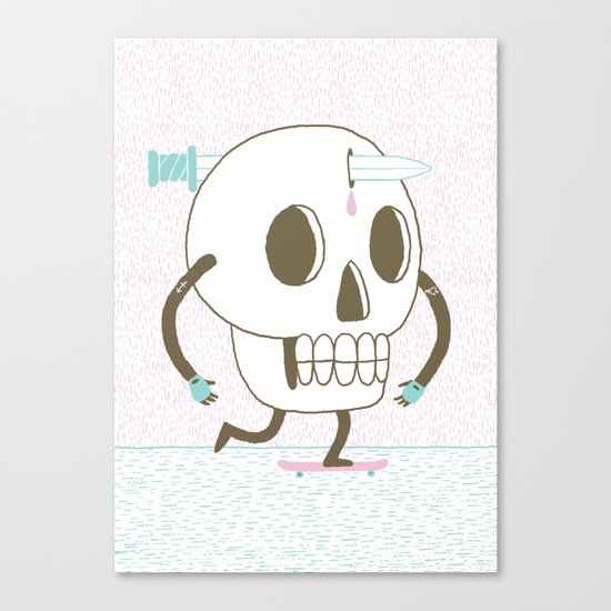 As I Skate through the Valley of Death Canvas Print