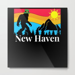 Bigfoot New Haven Pride Elm City Metal Print