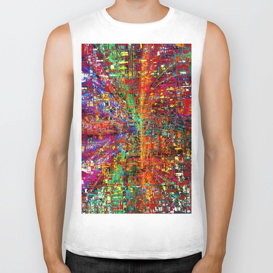 colourful peace Biker Tank