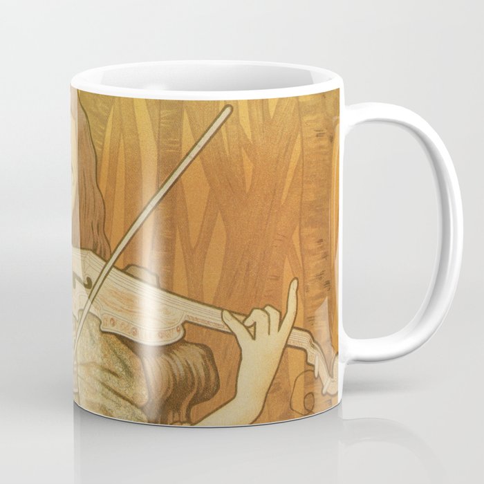 Violin lessons vintage French advertising Coffee Mug