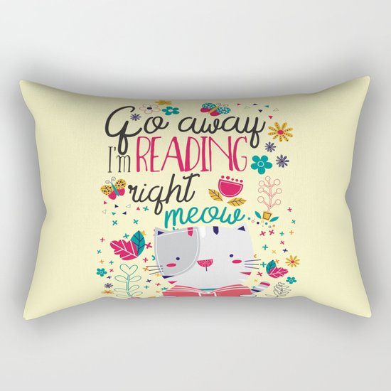 Reading Right Meow Rectangular Pillow