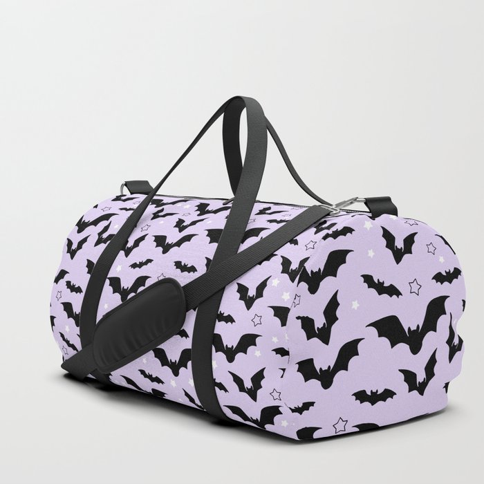 Pastel Halloween Bats Pattern Duffle Bag