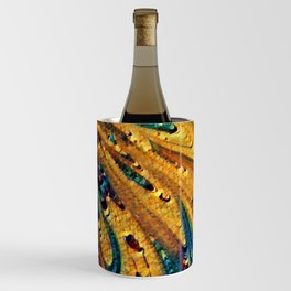 Abstract gold and navy blue texture Wine Chiller