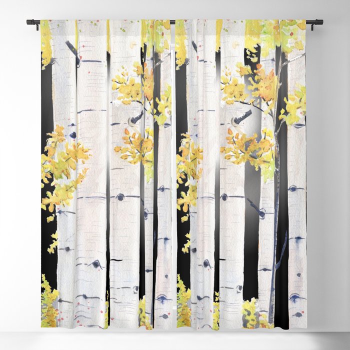 Birch Tree Blackout Curtain