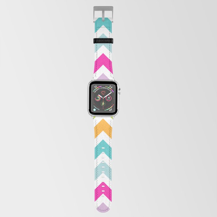 Multicolored Pastel Chevron Apple Watch Band
