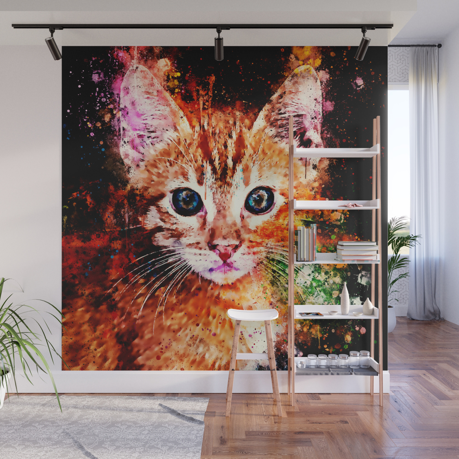 Cat Years Wsstd Wall Mural By Gxp Design Society6