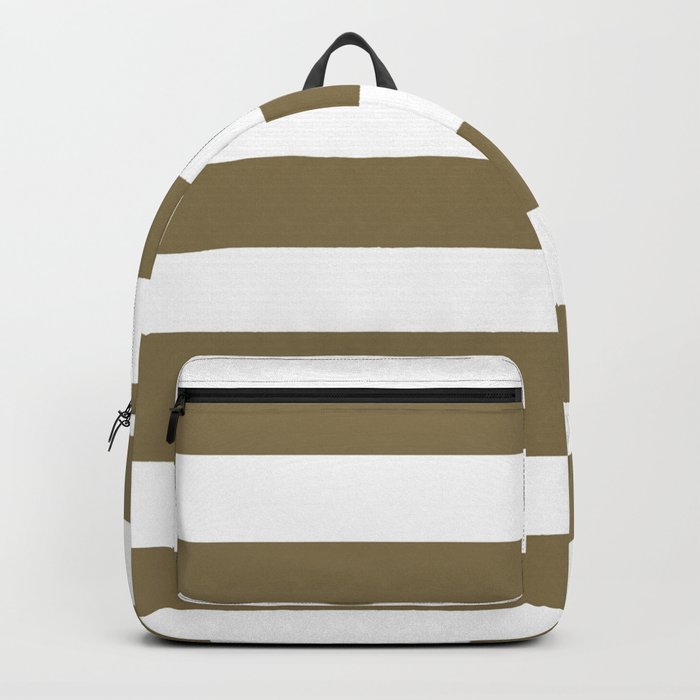 Gold Fusion -  solid color - white stripes pattern Backpack