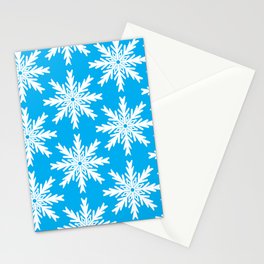 Christmas Snowflakes Winter Sky Stationery Card