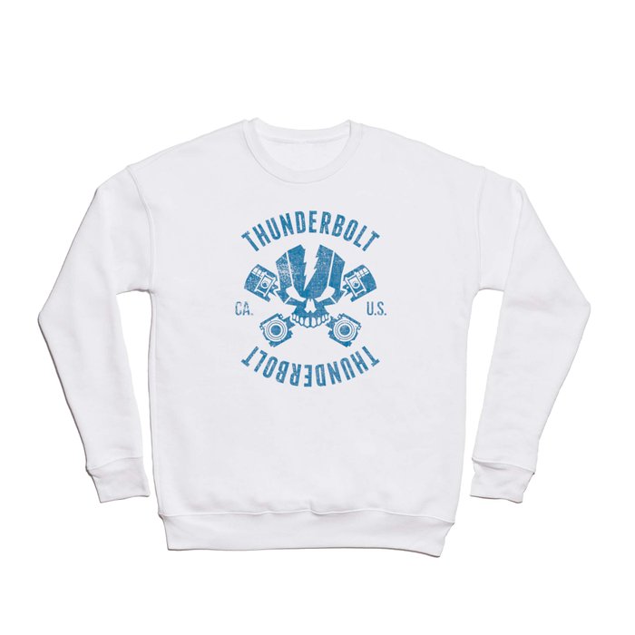 thunderboltLBlueLGrey2 Crewneck Sweatshirt