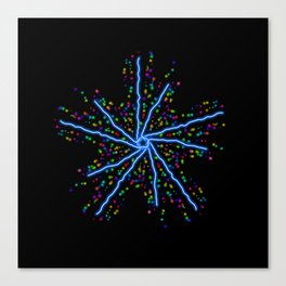 Electric Star Kaleidoscope Graphic Canvas Print