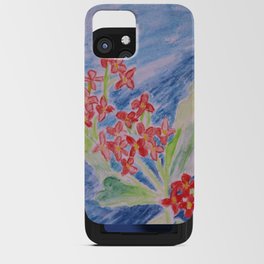 Red Flower iPhone Card Case