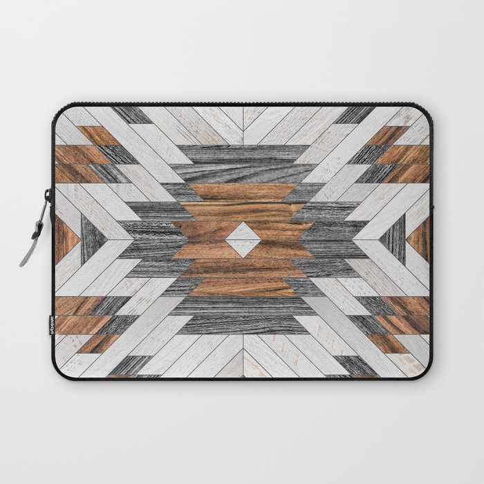 Urban Tribal Pattern No.8 - Aztec - Wood Laptop Sleeve
