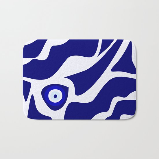 Evil Eye Lava Pattern Bath Mat