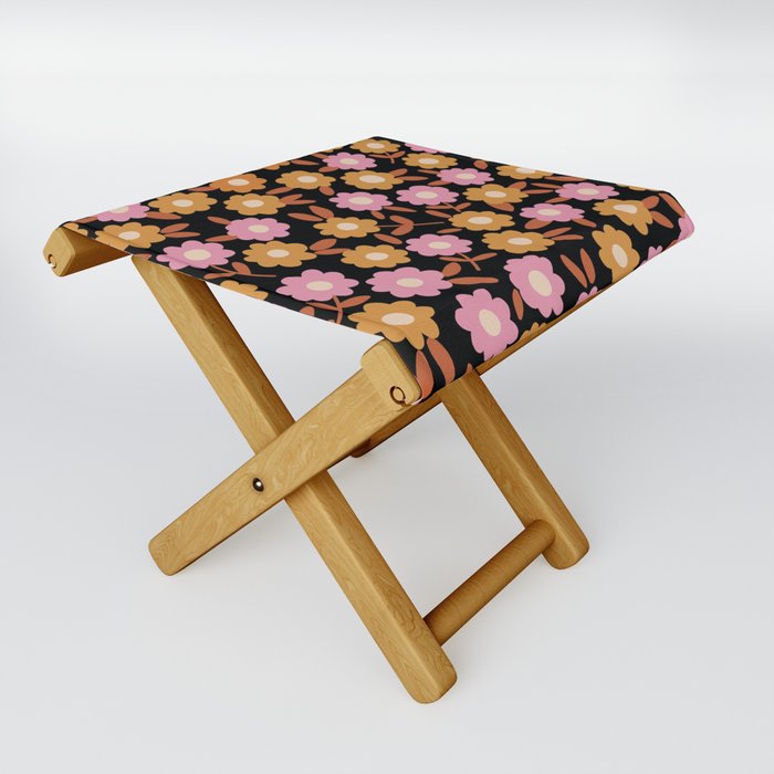 Retro flora Folding Stool