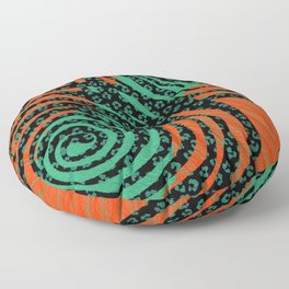 Sparks of Joy red and turquoise contemporary abstract Floor Pillow