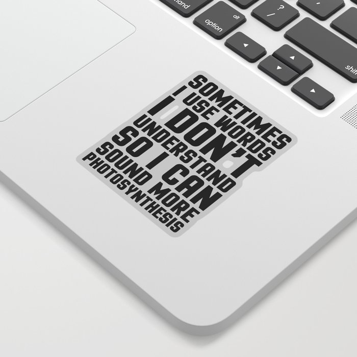 Words I Don't Understand Funny Quote Sticker