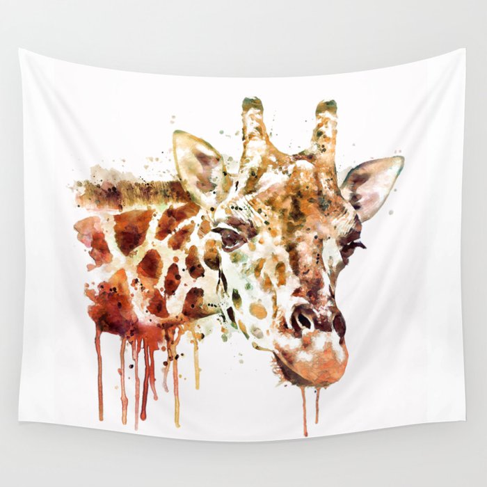 Giraffe Head Wall Tapestry