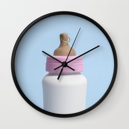 Baby bottle Wall Clock | Milk, Colorful, Nursing, Cute, Blue, Mom, Jewellry, Pasteltones, Piercing, Ring 