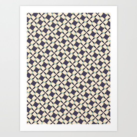 Retro Pinwheels Art Print