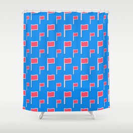 Pattern flag Shower Curtain