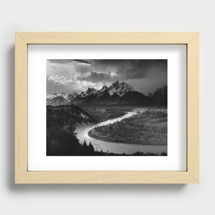 The Tetons and the Snake River  Recessed Framed Print