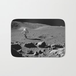 Apollo 17 - Astronaut Running Bath Mat | Photo, Lunarsurface, Kennedyspacecenter, Apollo17, Astronautruns, Nasa, Lurrain, Projectapollo, Moon 