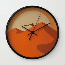 Journey to the sun Wall Clock | Orange, Journey, Journeygame, Sand, Game, Minimalist, Fanart, Videogame, Painting, Desert 