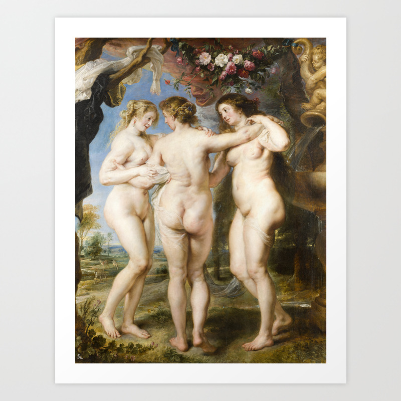 The Three Graces By Peter Paul Rubens 1635 Art Print By