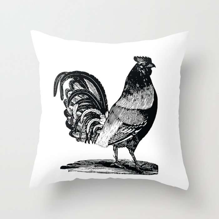 Vintage Rooster #1 Throw Pillow