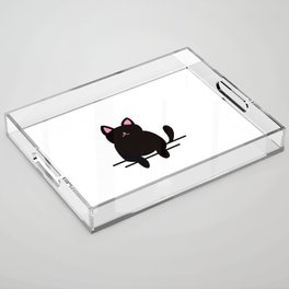 black cat Acrylic Tray