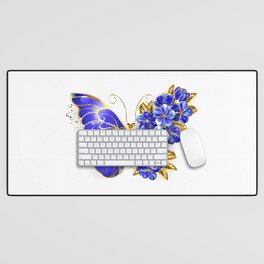 Flower Sapphire Butterfly Desk Mat